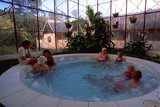 Jacuzzi at Monteverde Lodge in Costa Rica.