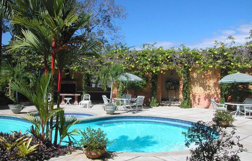 Hotel Casa Turire pool in Turrialba, Costa Rica.