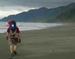 Beach walk with baby