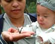 Baby and butterfly