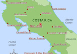Costa Rica National Parks and Reseve Map